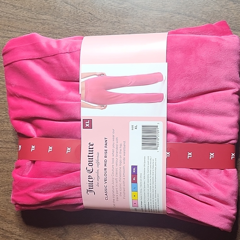 NWT Juicy Couture Classic Velour Pants - Picture 3 of 4
